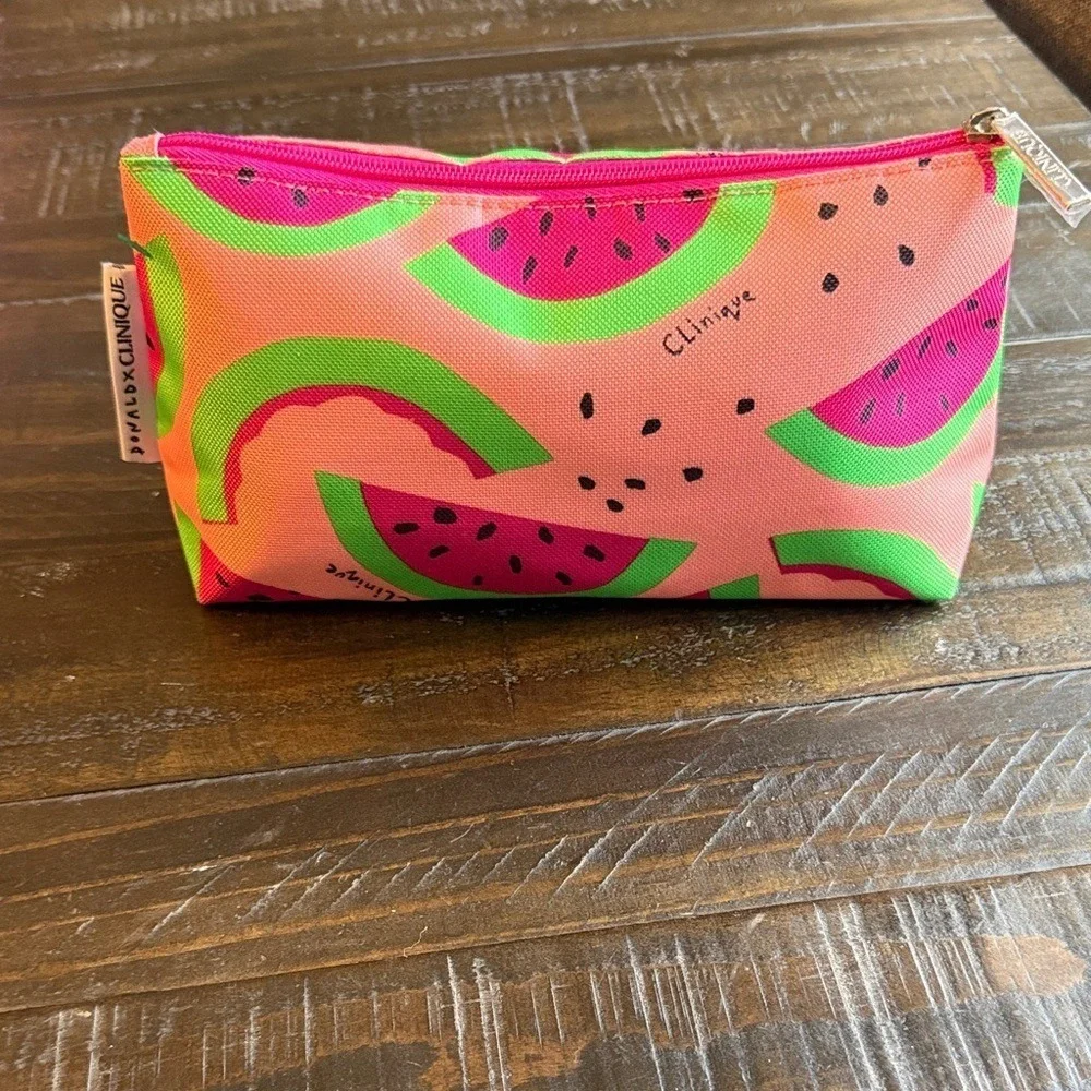 Clinique x Donald Robertson Watermelon Cosmetic Pouch